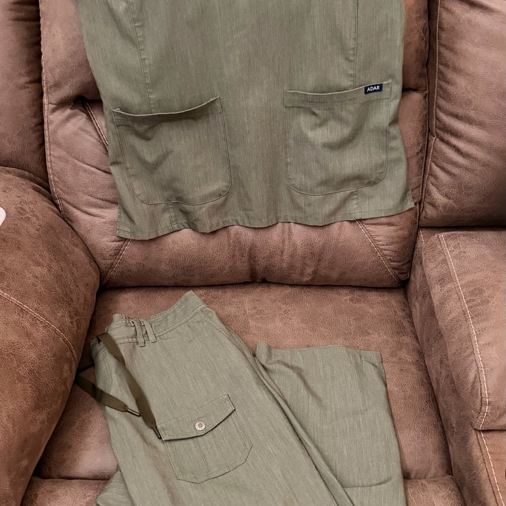 ADAR PRO Heather Olive green scrub set